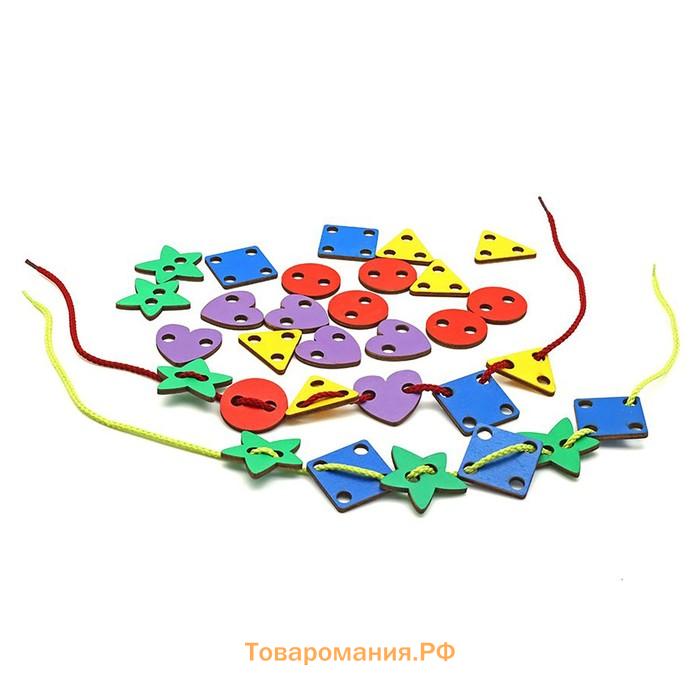 Шнуровка «Геометрические фигуры», 32 элемента