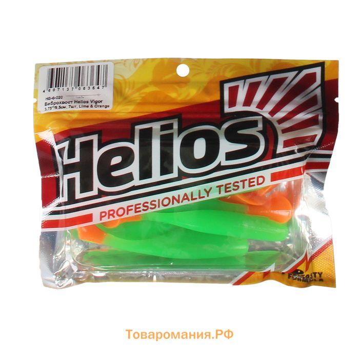 Виброхвост Helios Vigor Lime & Orange, 9.5 см, 7 шт. (HS-6-020)