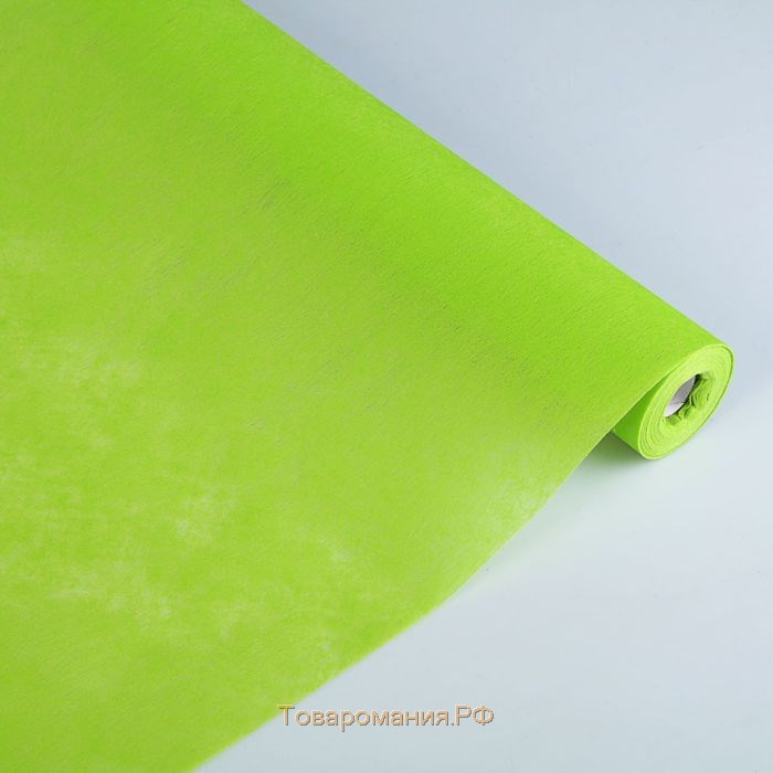 Фетр для упаковок и поделок, однотонный, салатовый, зеленый, двусторонний, рулон 1шт., 0,5 x 20 м
