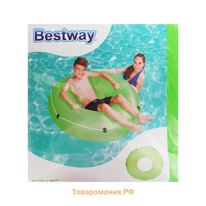 Круг для плавания со шнуром, d=119 см, от 12 лет, цвет МИКС, 36120 Bestway