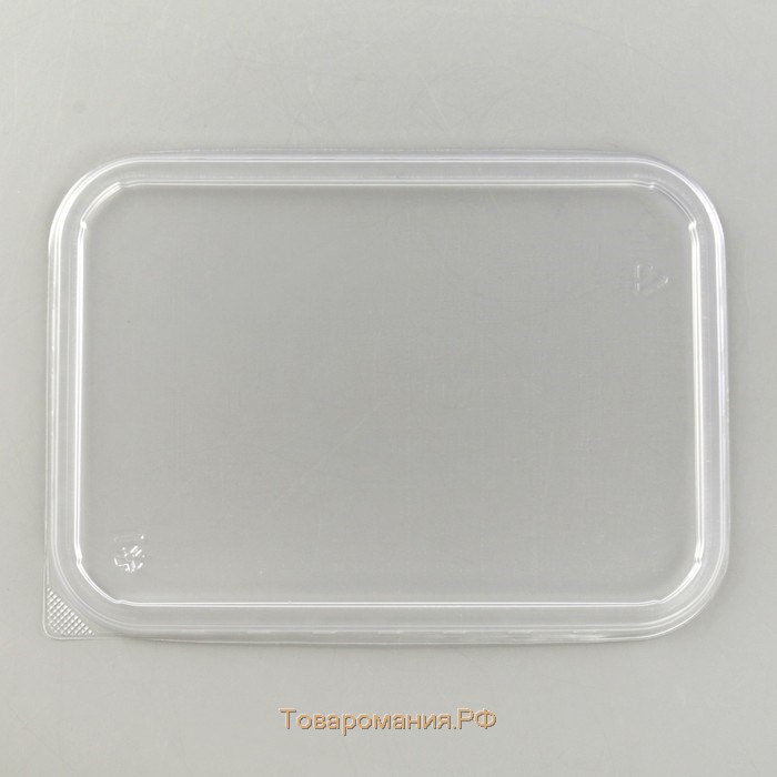 Крышка пластиковая одноразовая «Юпласт», 18,6×13,2×4,8 см, для плоского контейнера, цвет прозрачный