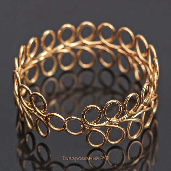 Кольцо для салфеток «Венок», 4,5×2 см, цвет золотой