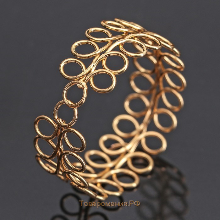 Кольцо для салфеток «Венок», 4,5×2 см, цвет золотой