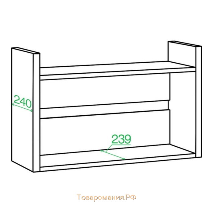 Полка, 700 × 240 × 432 мм, цвет белый жемчуг