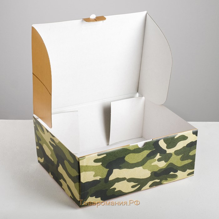 Коробка‒пенал, упаковка подарочная, «С 23 Февраля!», 30 х 23 х 12 см