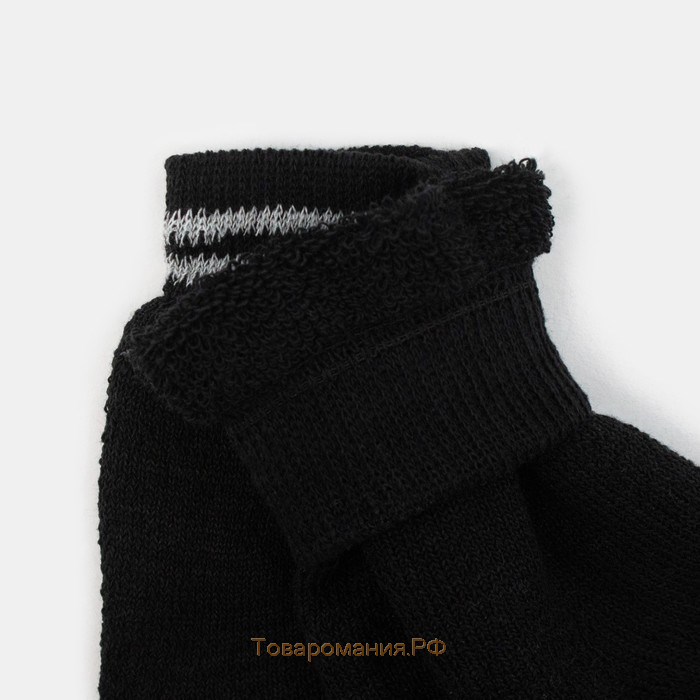 Носки мужские махровые Экозим цвет чёрный, размер 25