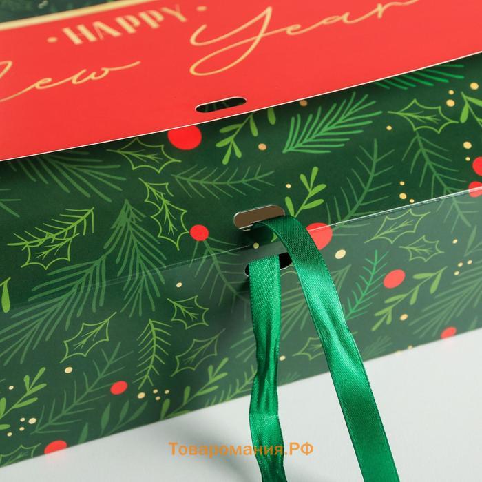 Складная коробка подарочная «С новым годом», 31 × 24,5 × 9 см