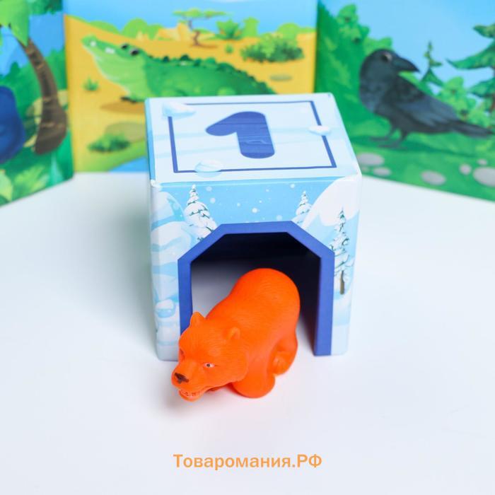 Настольная игра «Умные кубики. Изучаем животных», 1+