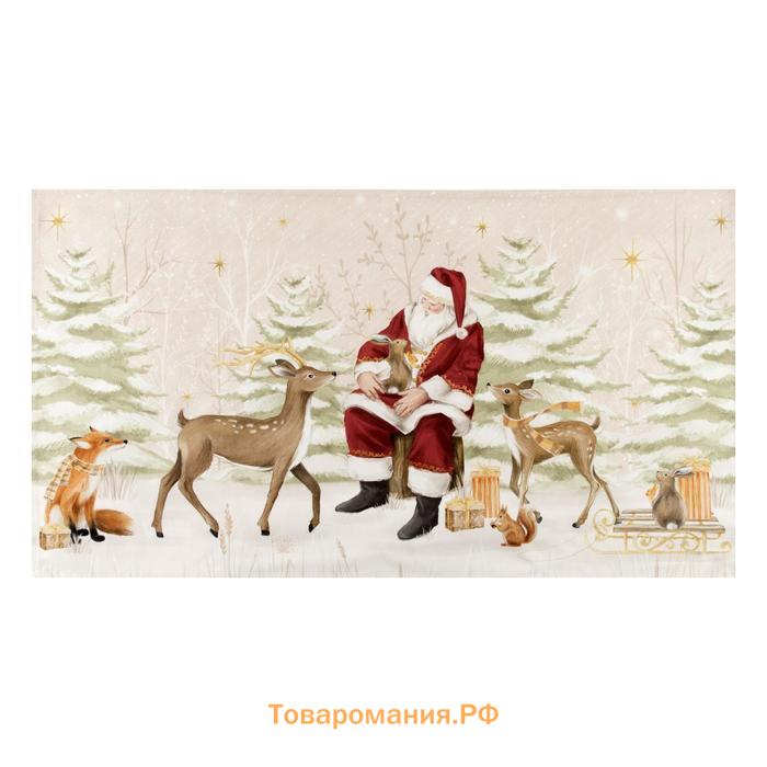 Новый год. Новогоднее полотенце "" Christmas forest 40х73 см, 100% хл, саржа 190 гр/м2