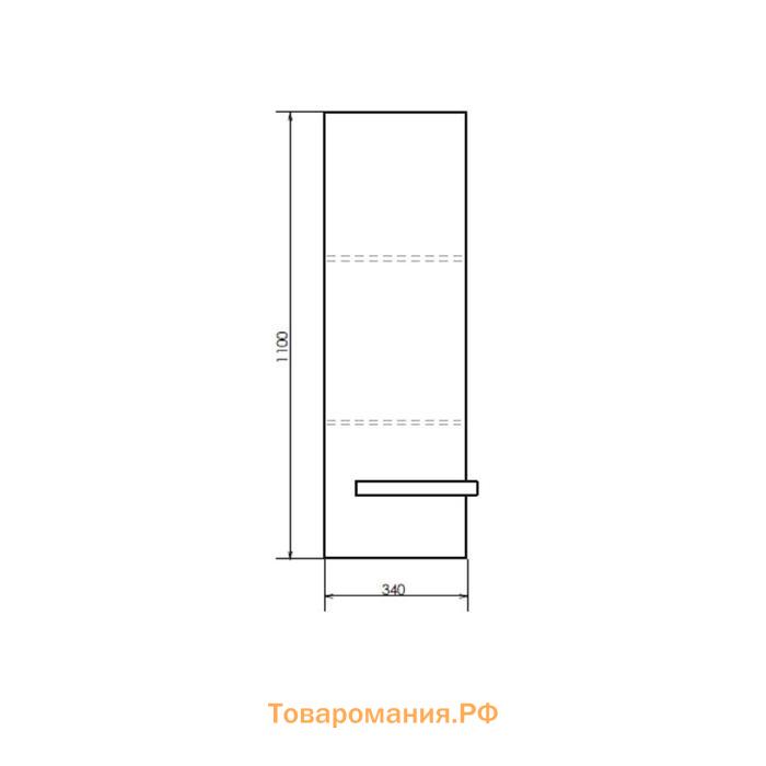 Шкаф подвесной COMFORTY «Дюссельдорф-35», дуб дымчатый