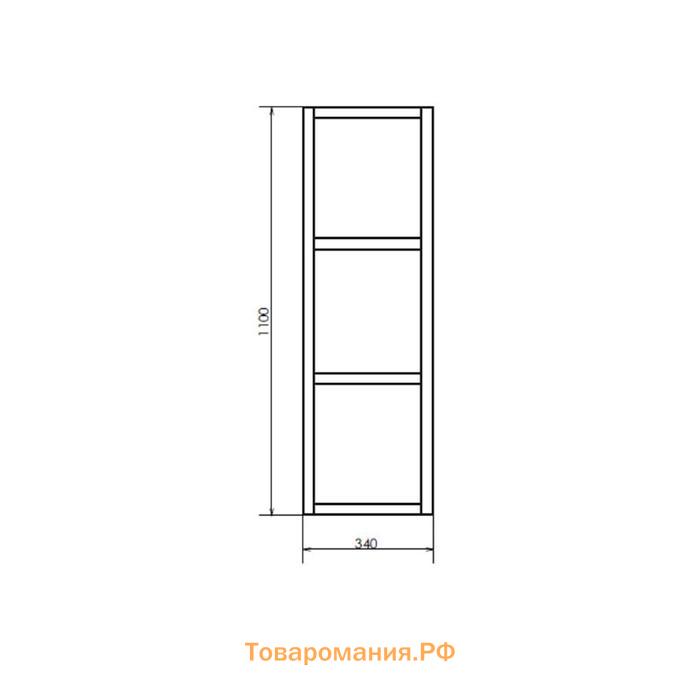 Шкаф подвесной COMFORTY «Дюссельдорф-35М», открытый, дуб дымчатый