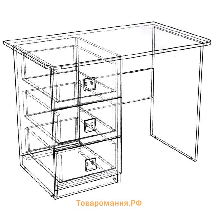 Стол компьютерный «Умка», 1000 × 600 × 750 мм, цвет белый