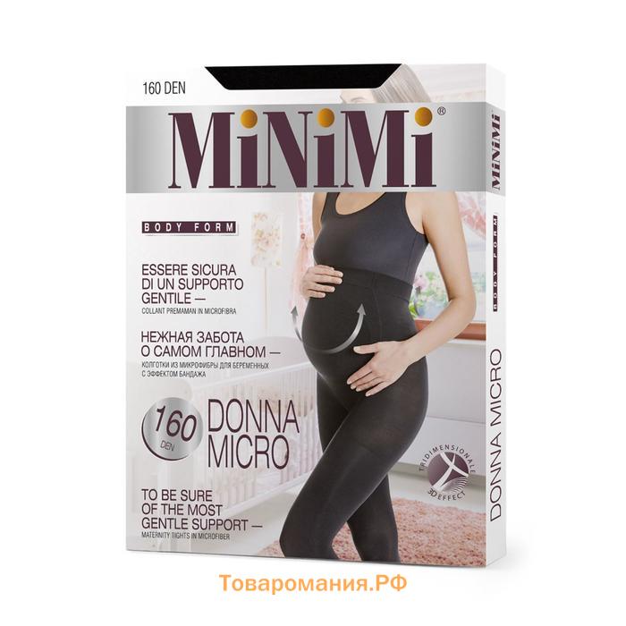 Колготки женские MiNiMi Donna Micro, 160 den, размер 2, цвет nero
