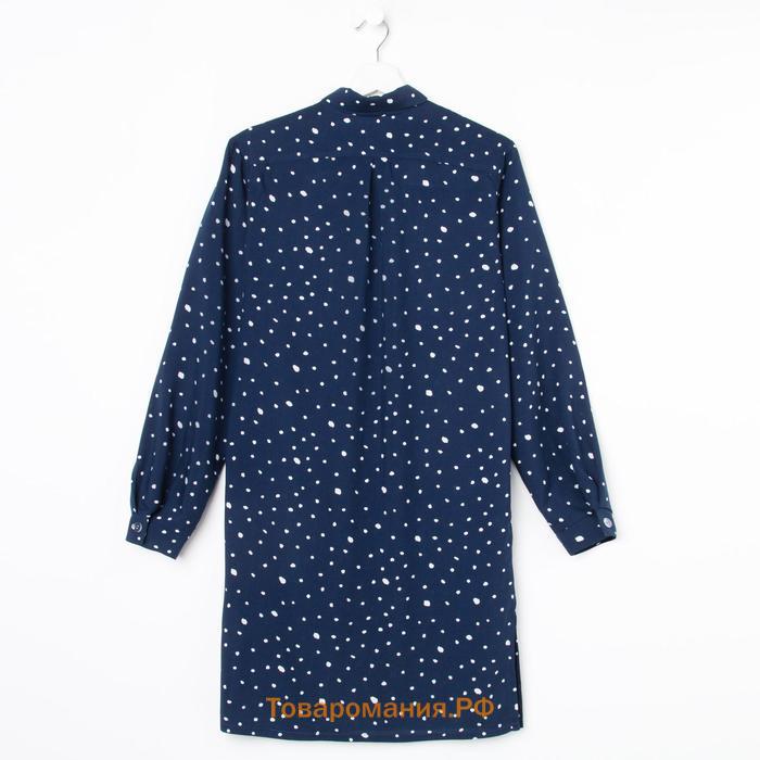 Рубашка (сорочка) женская KAFTAN «Горошек», цвет синий, размер 40-42