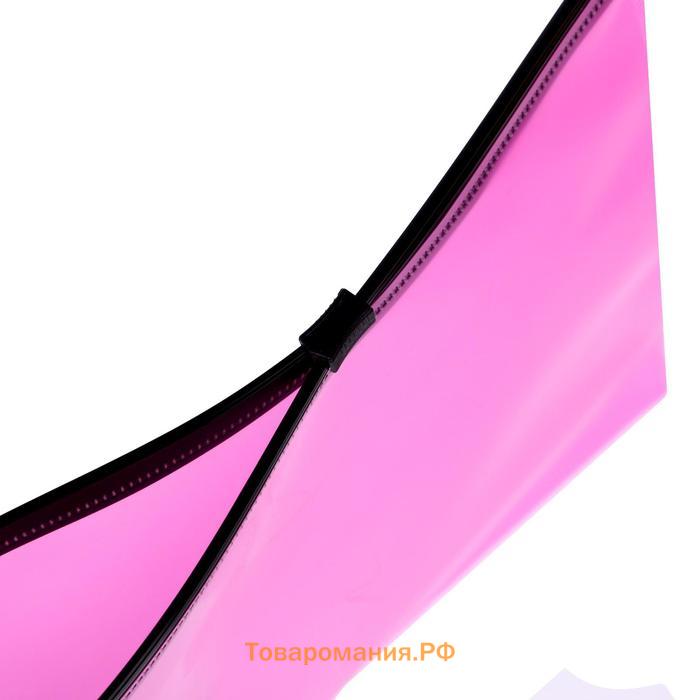 Папка-конверт на ZIP-молнии A5, 150 мкм, Calligrata, розовый неон