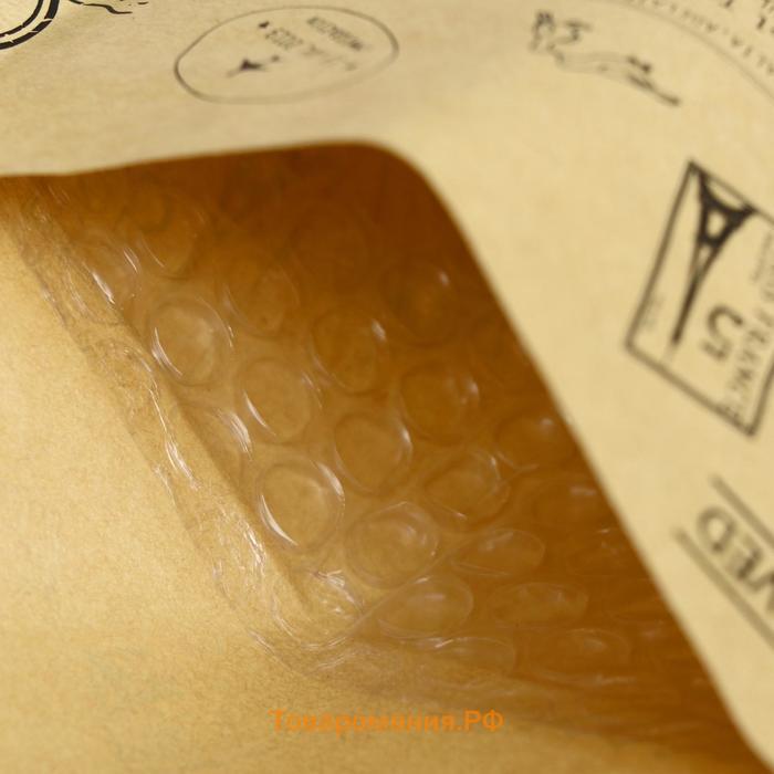 Крафт-конверт с воздушно-пузырьковой плёнкой  "Франция", 18 х 26 см