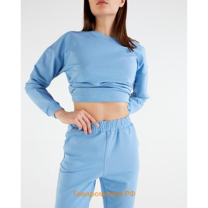 Костюм женский (свитшот, брюки) MINAKU: Casual Collection цвет голубой, размер 44