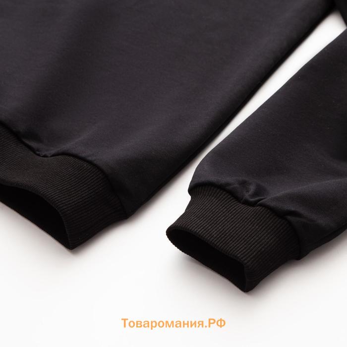 Костюм женский (свитшот, брюки) MINAKU: Casual Collection цвет чёрный, размер 46
