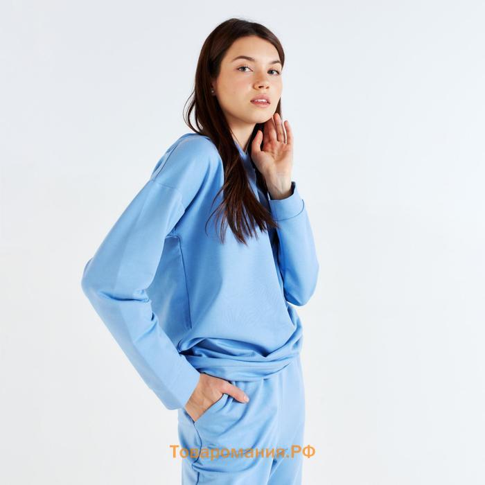 Костюм женский (худи, брюки) MINAKU: Casual Collection цвет голубой, размер 46