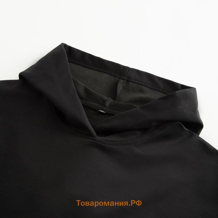 Костюм женский (худи, брюки) MINAKU: Casual Collection цвет чёрный, размер 52