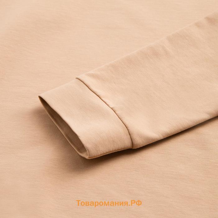 Костюм женский (худи, брюки) MINAKU: Casual Collection цвет песочный, размер 50