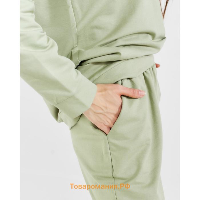 Костюм женский (худи, брюки) MINAKU: Casual Collection цвет фисташковый, размер 42