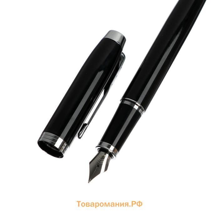 Ручка перьевая Parker IM Core F321 Black CT F, корпус из нержавеющей стали, В ПОДАРОЧНОМ ПАКЕТЕ