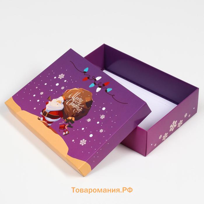 Подарочная коробка сборная «Новогодний волшебник», 21×15×5.7 см
