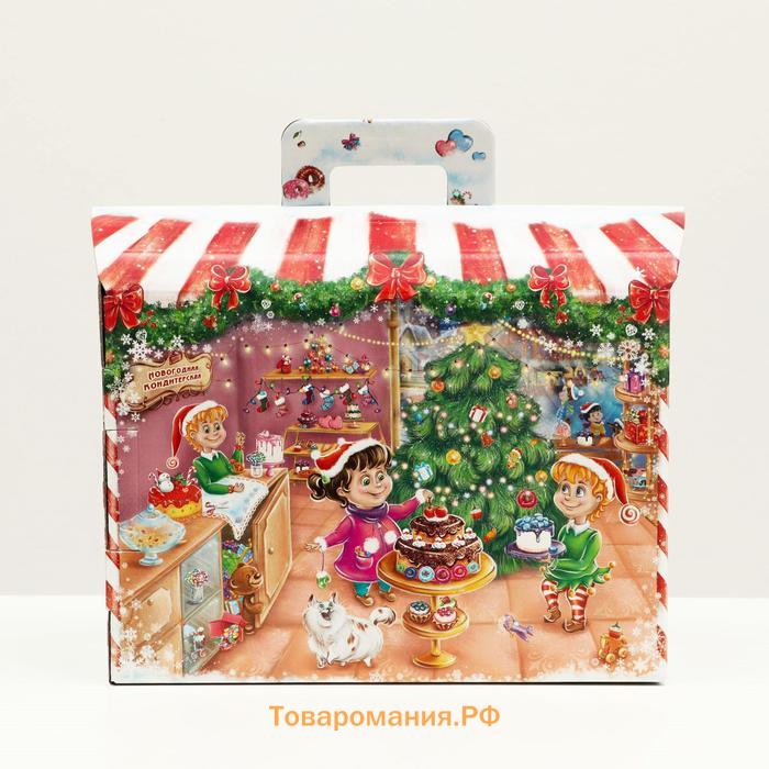 Подарочная новогодняя коробка «Новогодняя кондитерская» 25×9×19.5 см