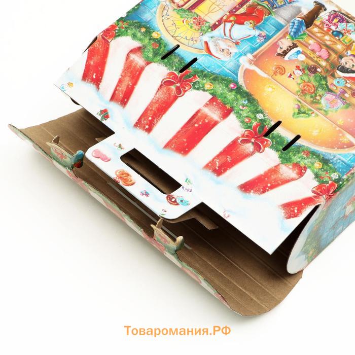 Подарочная новогодняя коробка «Новогодняя кондитерская» 25×9×19.5 см