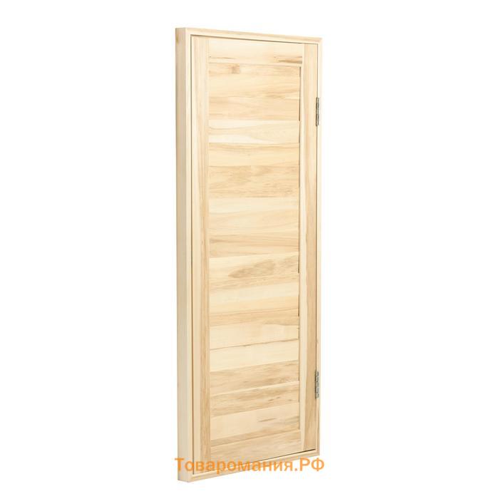 Дверь для бани и сауны из шпунтованной доски, ЛИПА Эконом 160х70 см