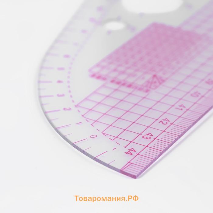 Лекало портновское метрическое «Сапог», 45×13 см, толщина 0.5 мм, прозрачное