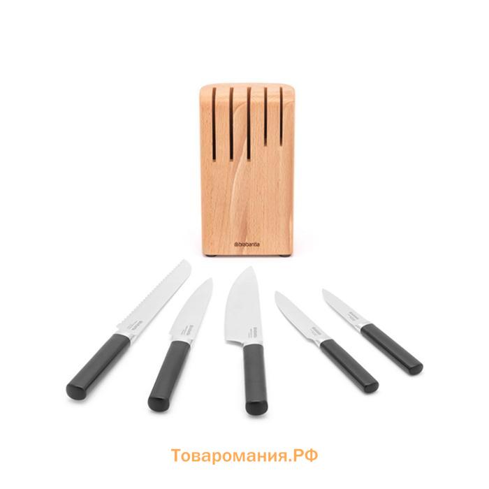 Набор ножей кухонных на подставке Brabantia Profile New, 6 предметов
