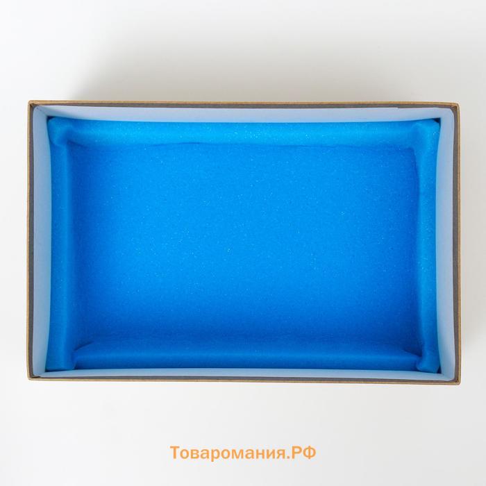 Ложемент из поролона 30 х 20 х 1 см, голубой