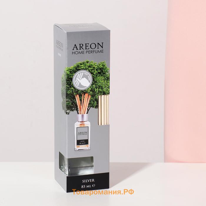 Диффузор ароматический для дома Areon Sticks LUX Silver, 85 мл