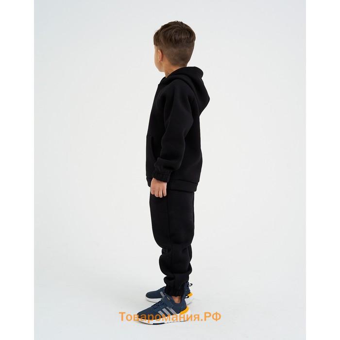Костюм детский (толстовка, брюки) KAFTAN "Basic line" размер 32 (110-116), черный