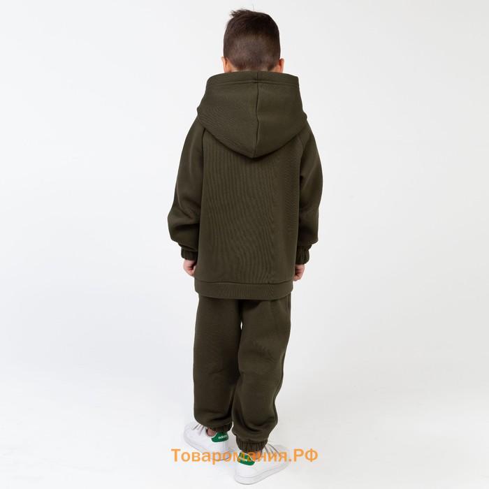 Костюм детский с начёсом (толстовка, брюки) KAFTAN "Basic line" р.36 (134-140), хаки