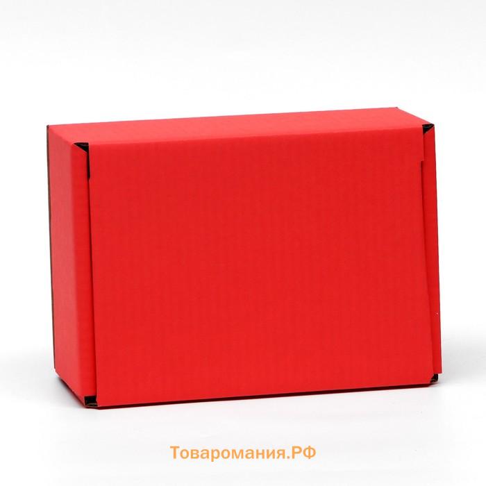 Коробка самосборная, красная, 22 х 16,5 х 10 см