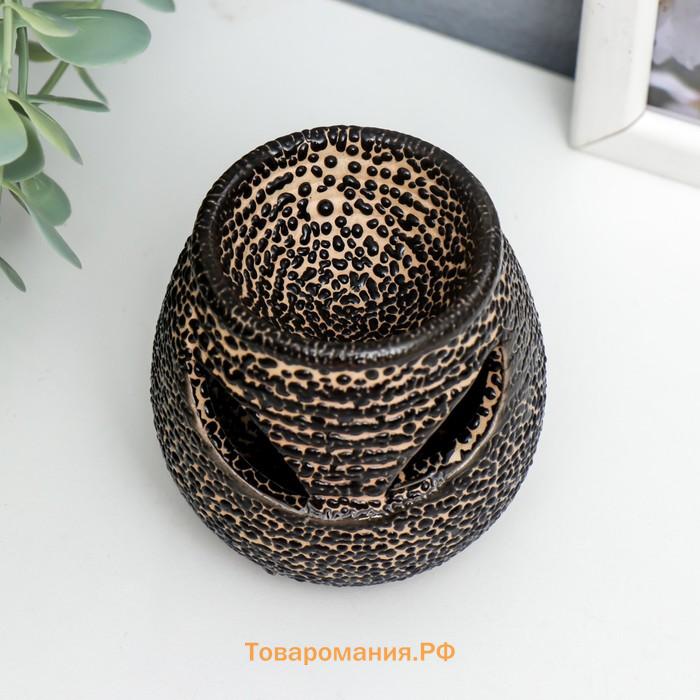 Аромалампа керамика "Ребристый шар" МИКС 7х7х7,5 см