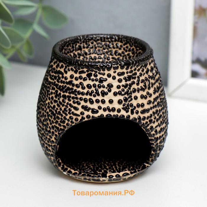 Аромалампа керамика "Ребристый шар" МИКС 7х7х7,5 см