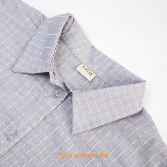 Рубашка женская MINAKU: Home collection цвет серый, р-р 44