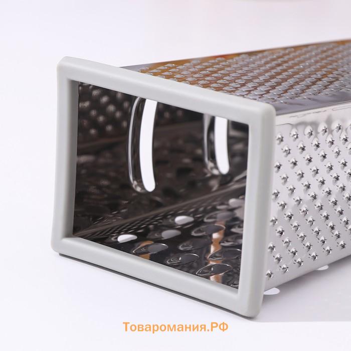 Тёрка Magistro Gate, 4 грани, 10,5×8,5×25,5 см, цвет серый