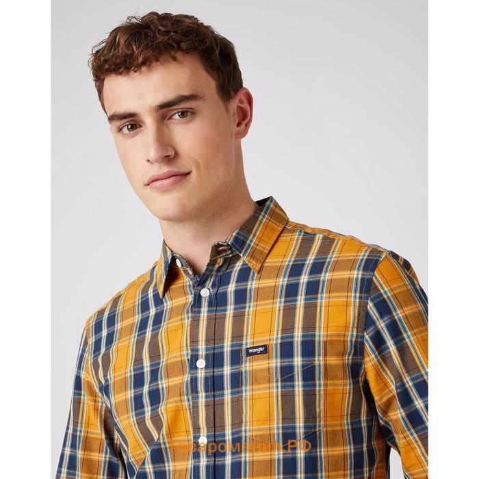 Рубашка мужская Wrangler Men Ls 1Pkt Shirt, размер 44-46   (W5A14MXEN)