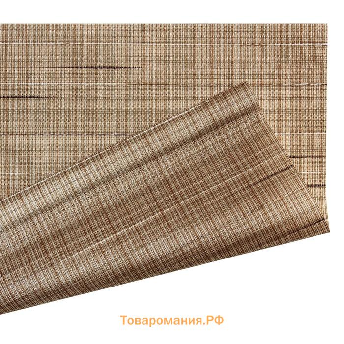 Рулонная штора «Рига», 75х175 см, цвет коричневый