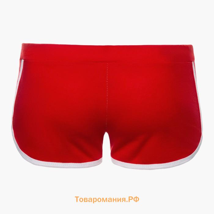 Шорты женские пляжные, цвет красный, размер 42