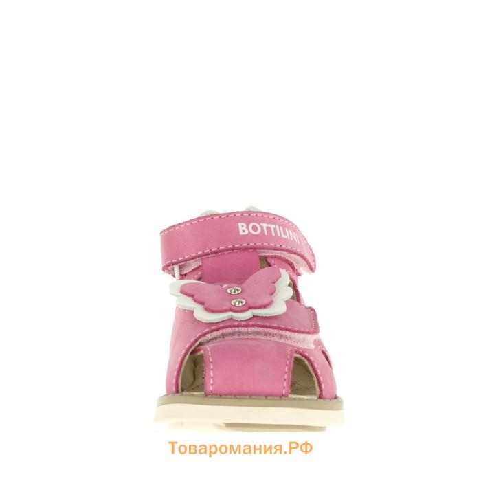 Сандалии детские, размер 23, цвет розовый