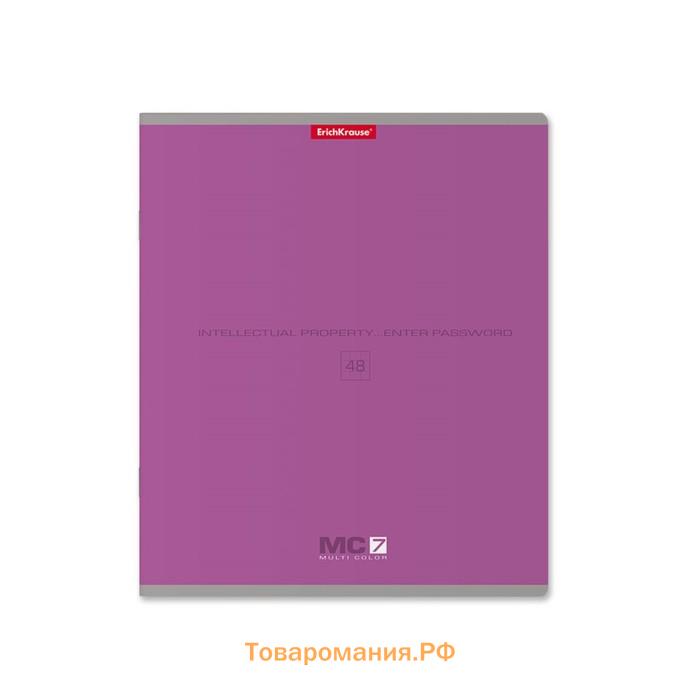 Тетрадь 48 листов в клетку, ErichKrause MC-7, обложка мелованный картон, блок офсет 100% белизна, МИКС