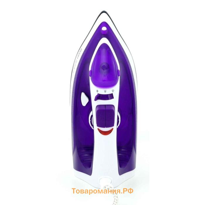 Утюг Econ ECO-BI2201, 2200Вт, керамическая подошва, 40 г/мин, 300 мл, цвет фиолетовый