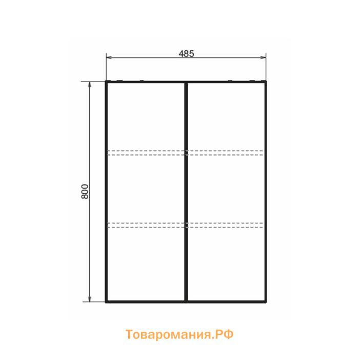 Шкаф подвесной COMFORTY «Порто-50» дуб темно-коричневый