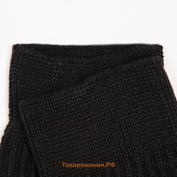Носки мужские с махровым следом, цвет чёрный, размер 27